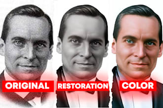 restore, enhance and sharpen old photo
