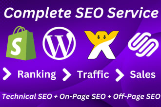 optimize website SEO on wordpress, shopify, wix, squarespace for google ranking