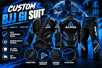 custom bjj gi design unique graphics quality