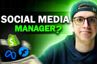 be your social media marketing manager, digital marketer