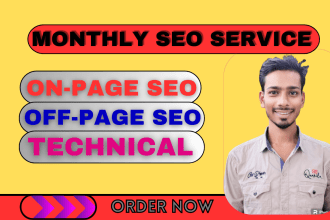 provide best complete monthly SEO service with high quality backlinks