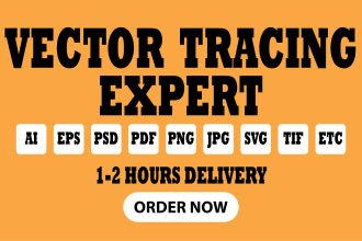 do vector tracing trace redraw logo sketch to vector