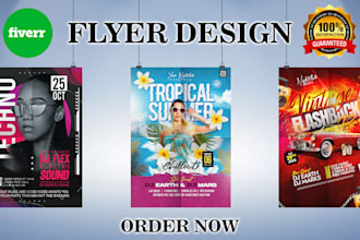 do event flyer, party flyer and club flyer design in just 24 hours