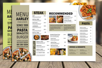 design modern food menu, restaurant menu, digital menu, food flyer