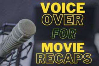 do a professional voice over for movie recaps youtube videos