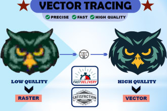 perform vector tracing and conversion of images and graphics