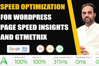 do wordpress website speed optimization, improve page speed