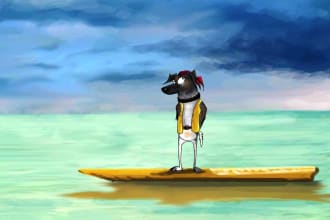 do amazing cartoon and realistic illustration at