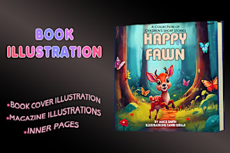 design illustration children book cartoon comic,animal pet adventure short story