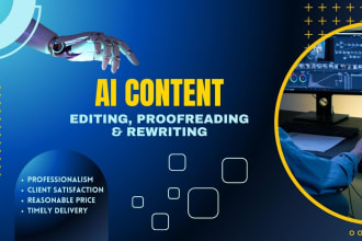assist in ai content editing, proofreading and rewriting