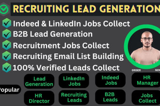 do recruiting b2b lead generation, recruiting email list and linkedin leads