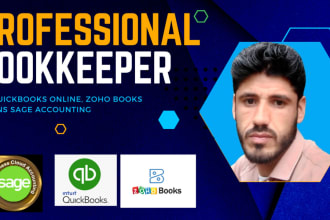online bookkeeping with zoho books, quickbooks and sage