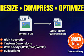 resize, compress, and optimize your images or logo