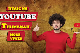 design an amazing and catchy youtube video thumbnail