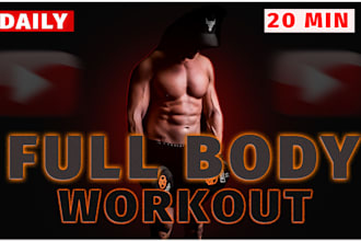 make sports and gym amazing eye catching youtube thumbnails