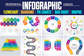 create professional infographics, flowcharts, timelines and charts for business