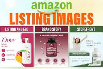 design amazon listing images, enhanced brand content ebc or a plus content