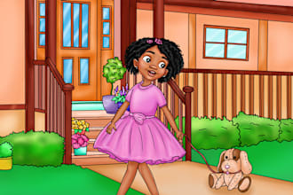 create awesome children story book illustrations