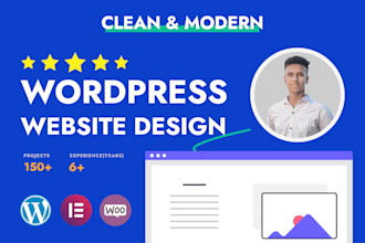 create or redesign clean and modern wordpress website design