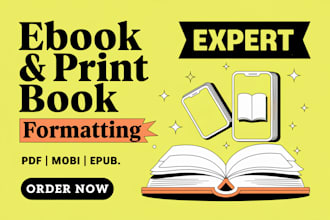 do ebook formatting, book formatting for amazon kindle KDP, lulu, ingramspark