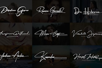 design scripted, handwritten and signature logo