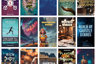 write your book and design your cover for publishing including ebook