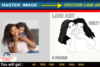 create  vector line art illustration of  any product  outline drawing in 5 hours