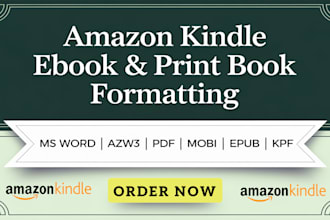 do book formatting, amazon kindle KDP ebook formatting, paperback print format