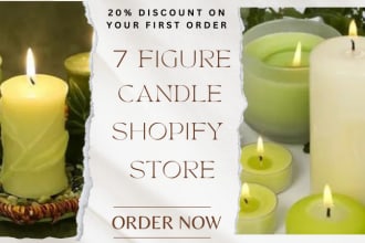 build candle shopify store candle website candle dropshipping store website