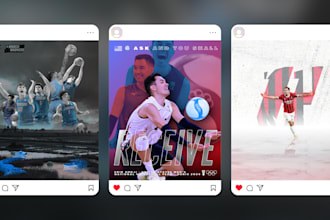 design sports graphic for social media
