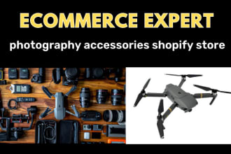 design drones photography accessories shopify store camera accessories website