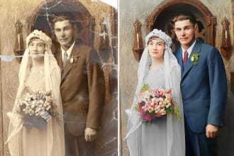 restore old photos, fix, repair and colorize in 24 hours