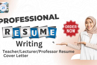 design professional teacher resume and cover letter