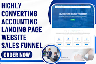 design accounting landing page accounting website bookkeeping finance funnel