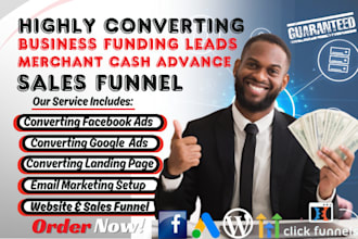 generate autopilot business funding leads mca leads payday lead via sales funnel