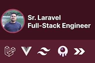 be your senior php, laravel, and vue js full stack web developer