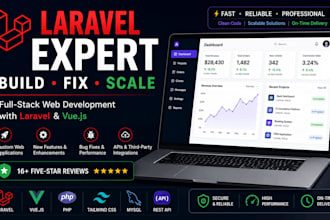 build, fix, and maintain your laravel and vue js web application
