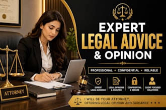 be your attorney for expert legal advice opinion and guidance