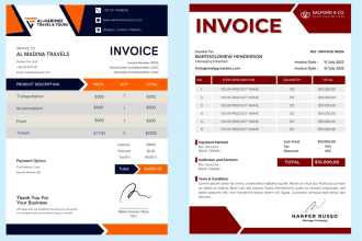 provide eye catching invoice design templates