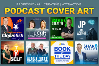 do professional podcast cover art design