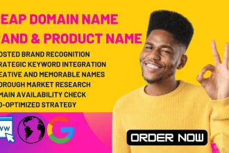 create 10 catchy cheap domain name, business, product, cheap brand name
