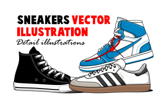 create sneakers vector illustration
