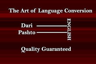 translate persian, pashto, dari to english