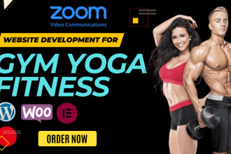 create responsive gym website or fitness wordpress website