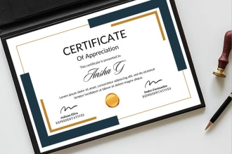 design certificate templates, diploma or award certificate in 24 hours