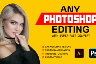 do any kind of photoshop job and skin retouching or hair masking