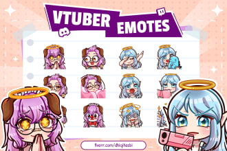 create custom vtuber twitch emotes and sub badges