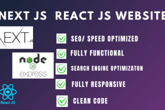 develop seo optimized nextjs website,next 13 app, single page app with expertise