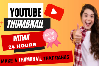 design catchy youtube thumbnail