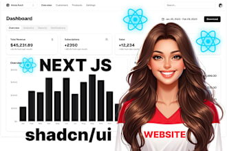 develop nextjs 15 website with shadcn , nextjs 14 website next ui